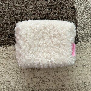 MAKEUP ERASER (Bag Only) Counting Sheep Cosmetic Pouch Lamb Fuzzy White Travel